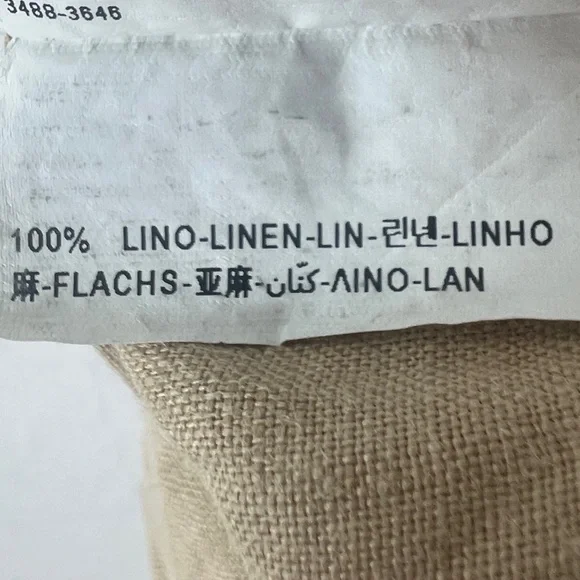 United Colors of Benetton | Tan Linen Pants Wide Leg  Breathable Summer Casual M - Picture 8 of 8